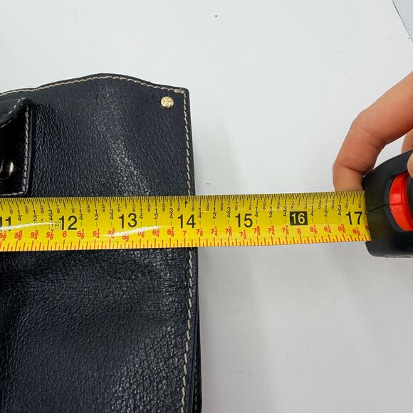 Vintage Kate Spade Black Shoulder Bag Purse Gold Hardware Striped Interior - Picture 16 of 16